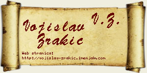 Vojislav Zrakić vizit kartica